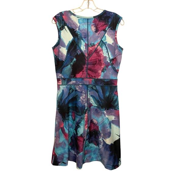 Title Nine Sleeveless Dream Active Dress Size Small Watercolor Pink Purple Blue - Picture 3 of 5